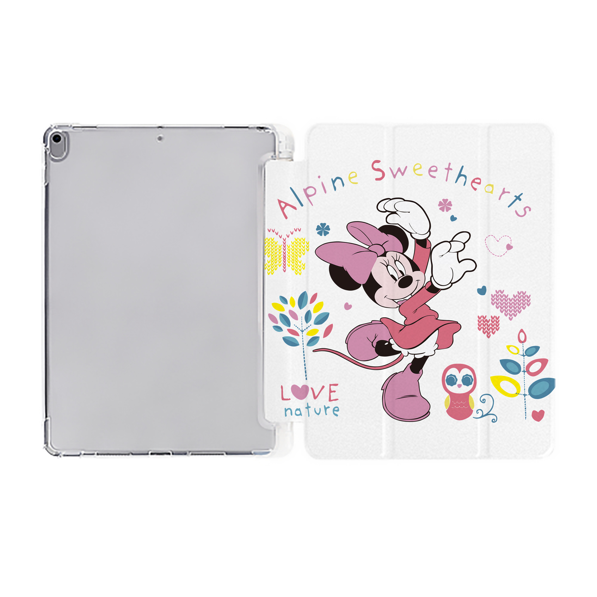 （画像用） ミッキーマウス Mickey Mouse IPad ケース ペン収納付き 三つ折りスタンド PUレザー×シリコン 対応機種9.5/10.5/10.9インチ